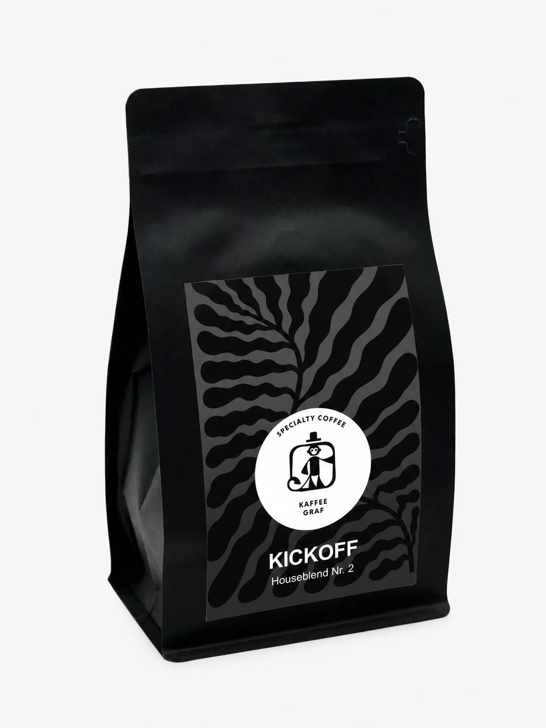 kaffeegraf Kickoff Houseblend Kaffeepackung schräg