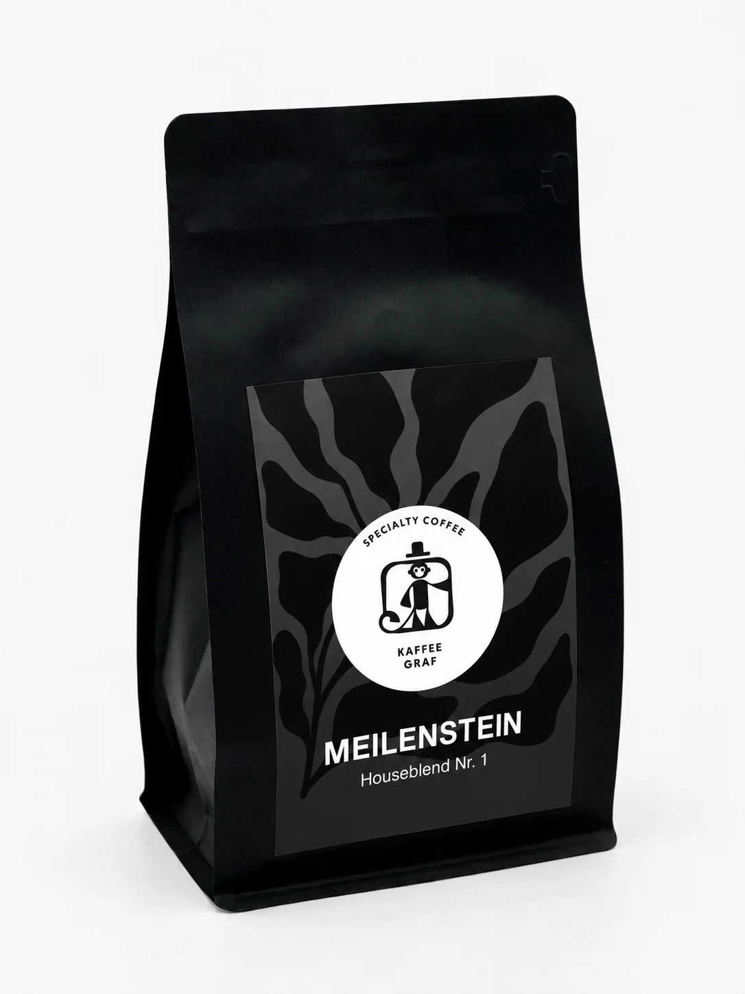 kaffeegraf Meilenstein Houseblend Kaffeepackung schräg